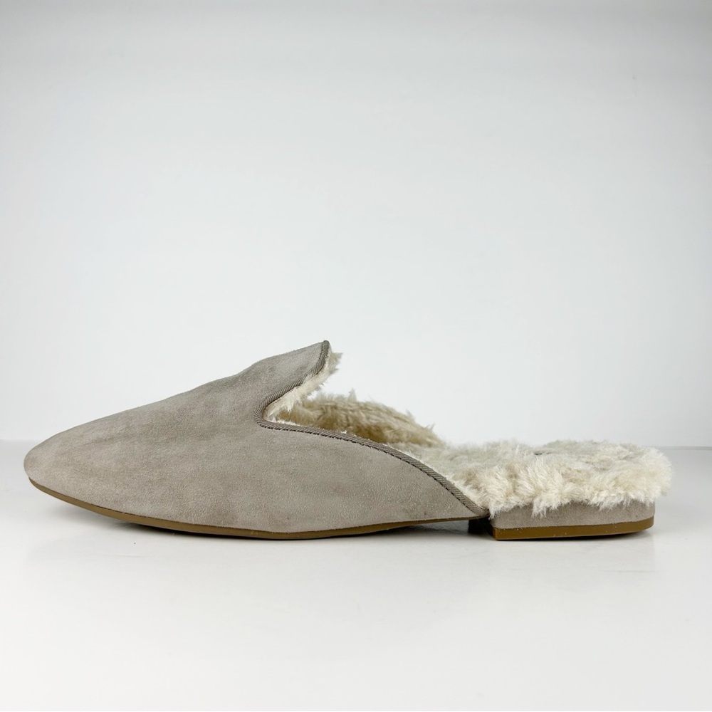 Birdies The Phoebe Suede Gray Moleskin Soft Cozy Comfy Slides Mules - Picture 7 of 13